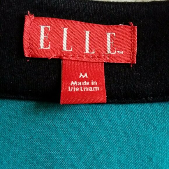 ELLE Color Block Belted Boho Empire Waist A-line Dress, size M - Picture 8 of 9